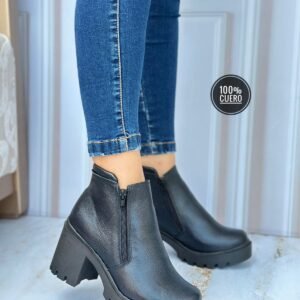 Botín de Tacón Andrea en Cuero para Mujer