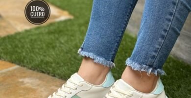 Zapatillas en cuero para mujer con diseño pastel y suela deportiva. Cómodas, modernas y perfectas para uso diario.